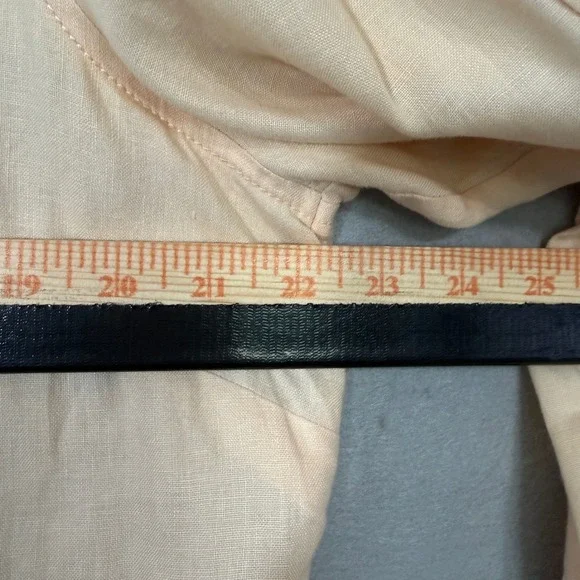 Liz Claiborne Women's Button Up Shirt Size L Linen 3/4 Roll Tab Sleeve Classic‎ - Picture 6 of 7